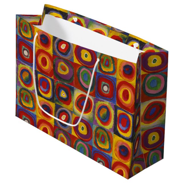 Colour Study - Wassily Kandinsky Large Gift Bag (Front Angled)