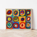 Colour Study | Wassily Kandinsky Poster<br><div class="desc">Colour Study, Squares with Concentric Circles (1913) | Wassily Kandinsky’s Colour Study: Squares with Concentric Circles is a vibrant exploration of colour and form, featuring a grid of squares filled with concentric circles in an array of bold and contrasting hues. Each square contains unique colour combinations, creating a visual rhythm...</div>