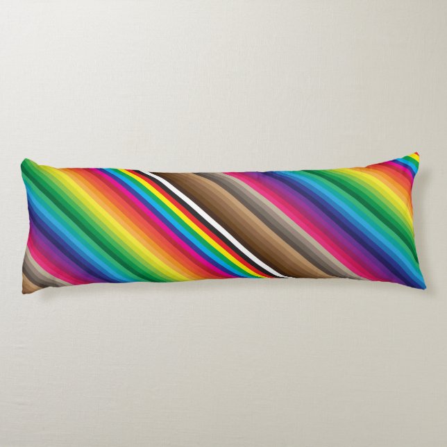 colour swatch rainbow body cushion (Back)