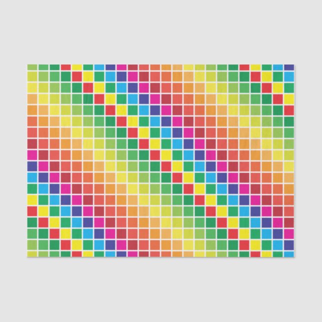 colour swatches white border tissue paper (Front)