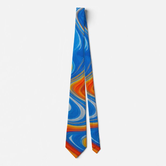 Colour Swirl Men's Necktie (Front)