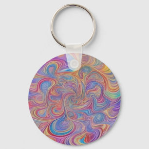 Colour Swirls  Key Ring