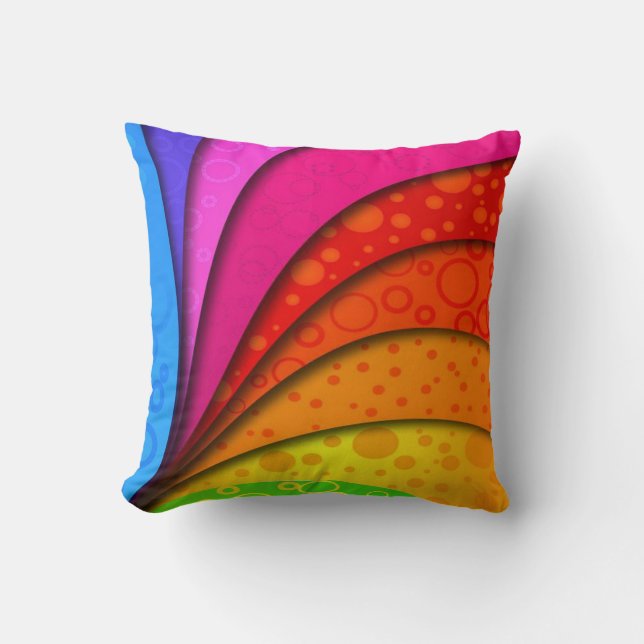 Colour Swirls Pattern Pillow (Front)