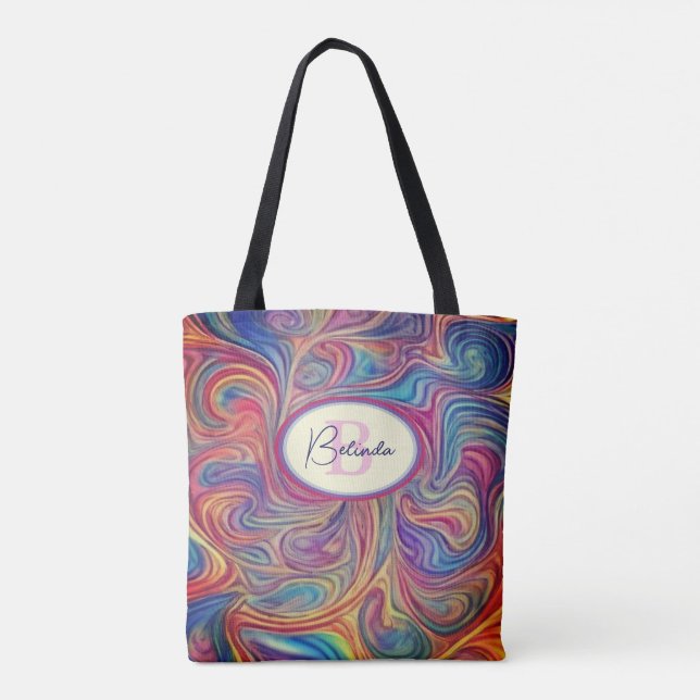 Colour Swirls Tote Bag (Back)