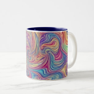 Colour Swirls Two-Tone Coffee Mug