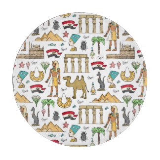Colour Symbols of Egypt Pattern Cutting Board