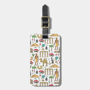 Colour Symbols of Egypt Pattern Luggage Tag