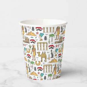 Colour Symbols of Egypt Pattern Paper Cups