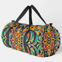 Colour Symphony Mandala – Bold Psychedelic Floral
