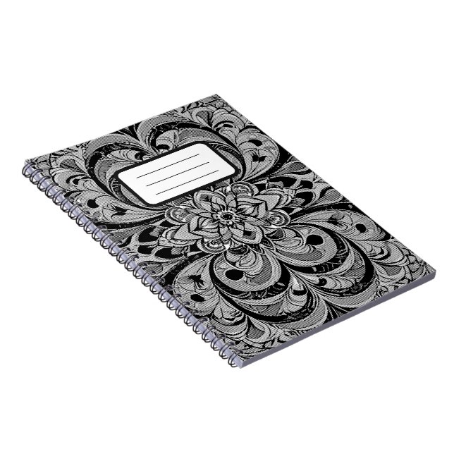 Colour Symphony Mandala – Bold Psychedelic Floral Notebook (Right Side)