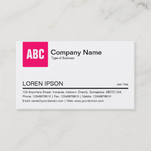 Colour Tab - Neon Red Business Card