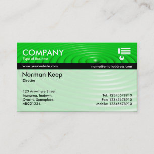 Colour Tex Banded - Concentric Rings - Green Business Card