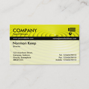 Colour Tex Banded - Concentric Rings - Yellow Business Card
