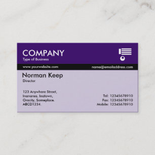 Colour Tex Banded - Deep Purple Business Card