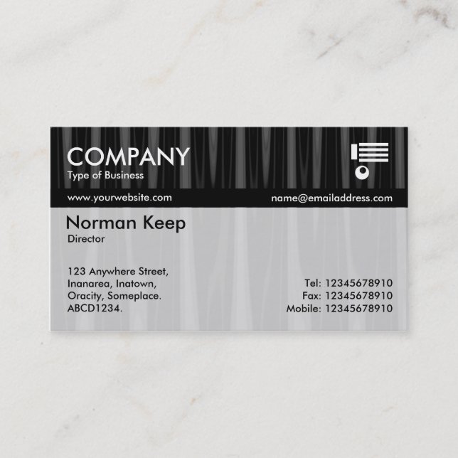 Colour Tex Banded - Drapery 08 Business Card (Front)