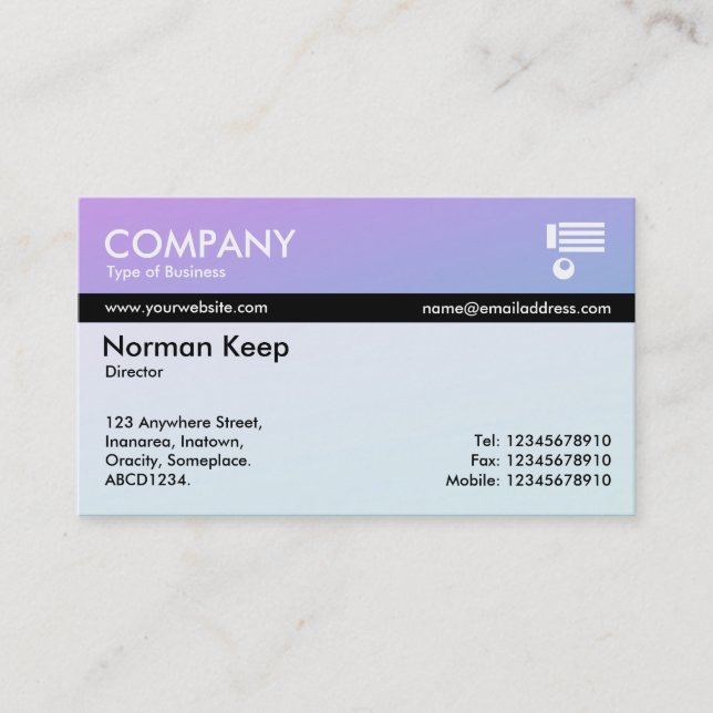 Colour Tex Banded - Soft Gradients Business Card (Front)