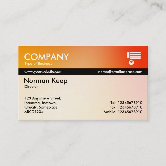 Colour Tex Banded - Soft Gradients Business Card (Front)