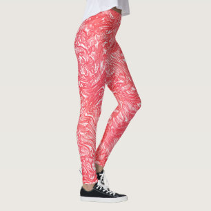 Colour texture "pearly strawberry cream" leggings