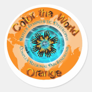 Colour the World Orange - CRPS Dual Ice Circlet.pn Classic Round Sticker