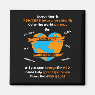 Colour the World Orange...RSD/CRPS Magnet
