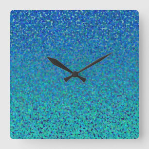 Colour Theory : Cool Harmony Square Wall Clock