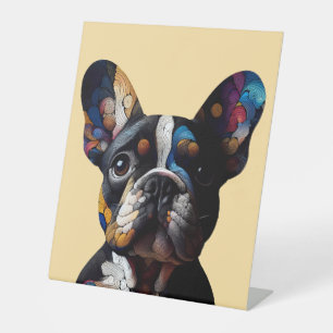 Colour Theory Frenchie Pedestal Sign