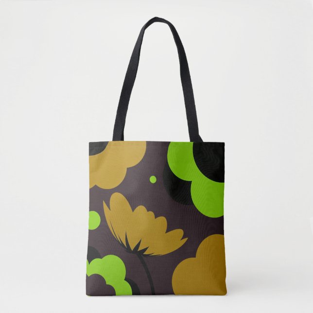 Colour Therapy Abstract Floral Tote Bag (Front)