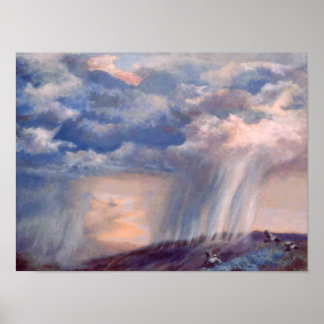 Colour Thunderstorm Quail Poster