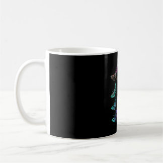 Colour tie dye print butterfly rainbow hippie coffee mug