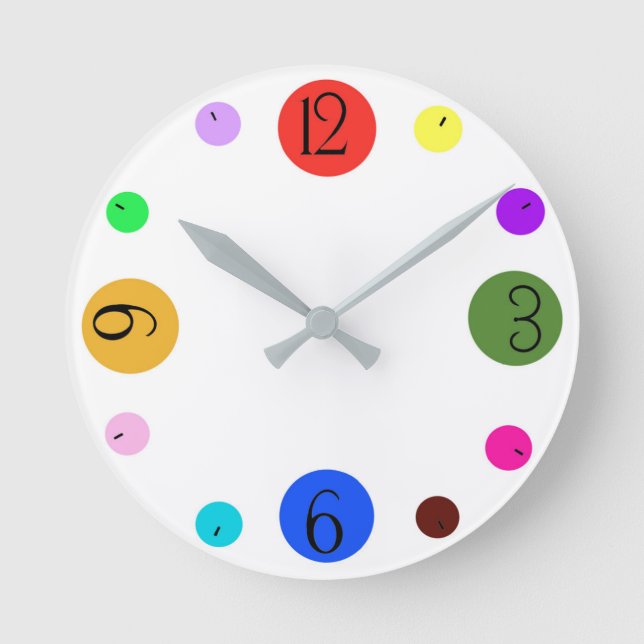 Colour Time Round Clock (Front)