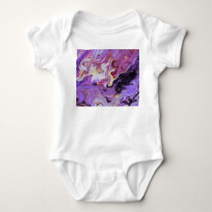 Colour tone acrylic paints, abstract. baby bodysuit