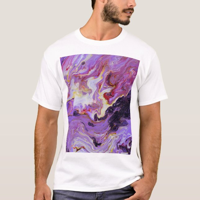 Colour tone acrylic paints, abstract. T-Shirt (Front)