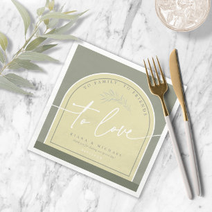 Colour Tones Eucalyptus Wedding To Love Grn ID901 Napkin