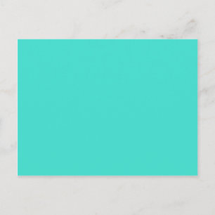 colour turquoise postcard