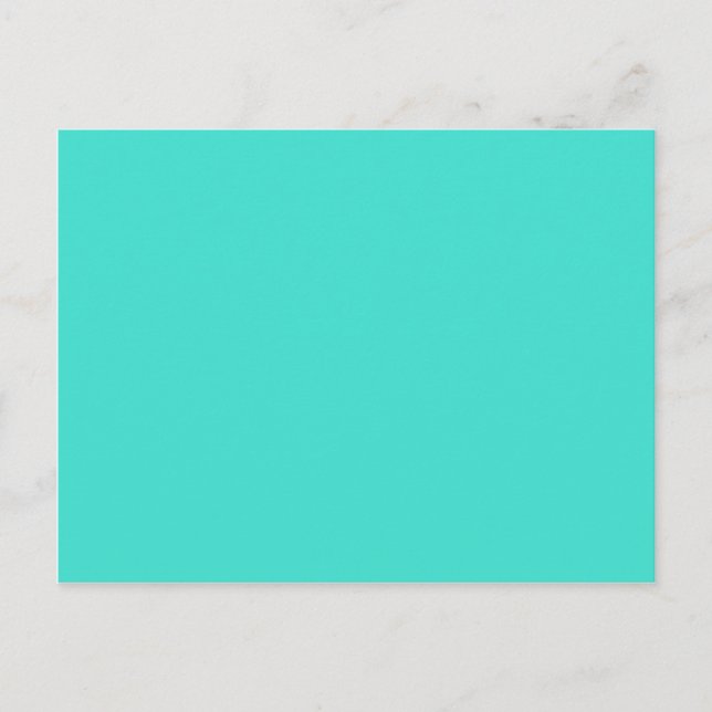 colour turquoise postcard (Front)