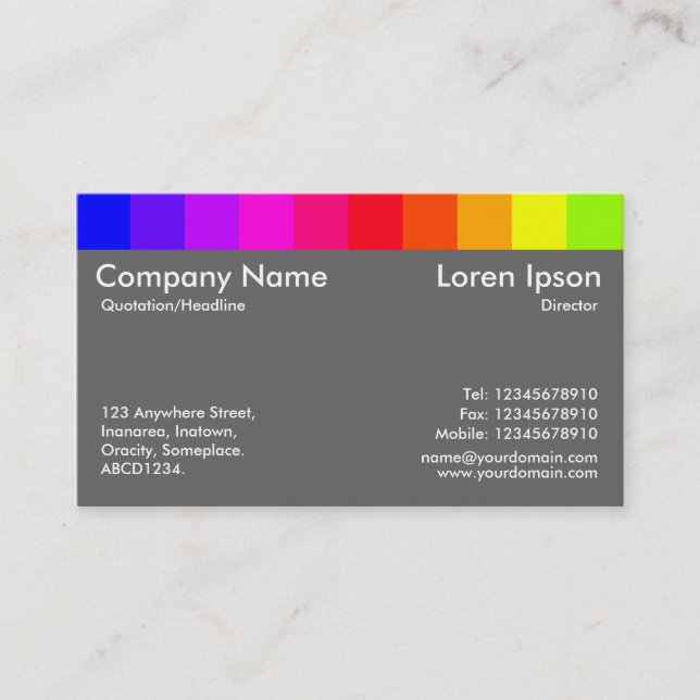 Colour Variations 02 (60% Grey) Business Card (Front)