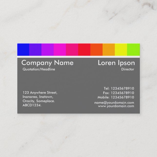 Colour Variations 02 (60% Grey) Business Card (Front)