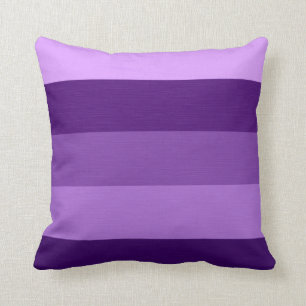 Colour Violet Purple Tones Retro Stripes Cushion