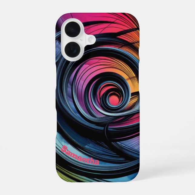 Colour Vortex iPhone 16 Case (Back)