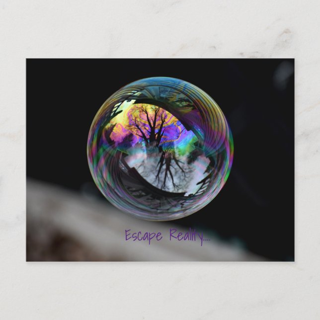 Colour vs Black/White Bubble Postcard (Front)