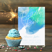 Colour Wash Aqua Blue Green Birthday Party