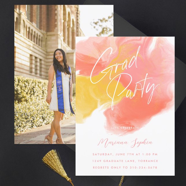 Colour Wash Grad Party Invitation (Creator Uploaded)