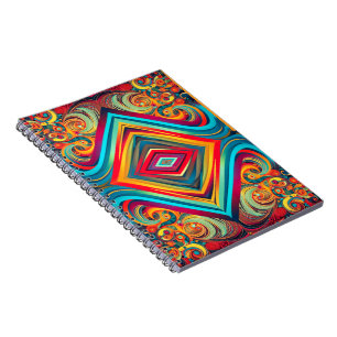 Colour Wave Fusion – Modern Abstract Swirl Art Notebook