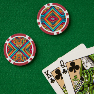 Colour Wave Fusion – Modern Abstract Swirl Art Poker Chips