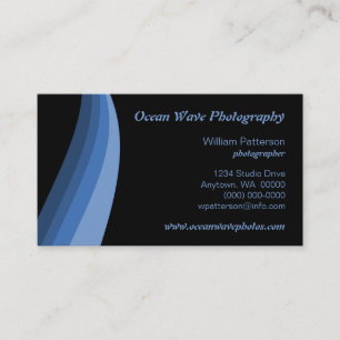 Colour Waves Business Card, Ocean Blue Business Card