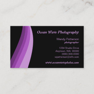 Colour Waves Business Card, Purple Business Card