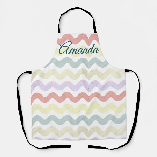 Colour Waves (Pastels)   Apron (Front)