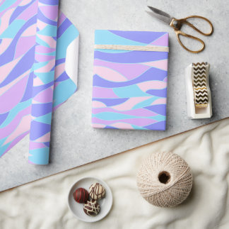 Colour waves wrapping paper