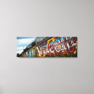 Colour Welcome   Mural   Street Art   Chicago 2020 Canvas Print