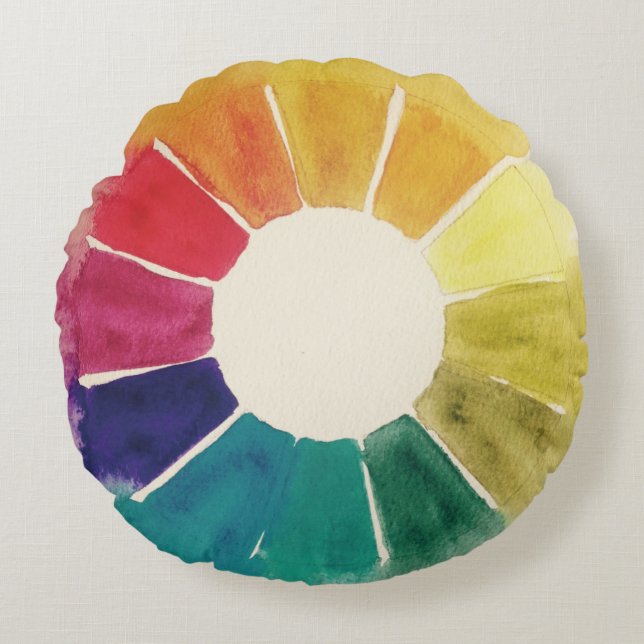 Colour Wheel #1 Pillow (Front)
